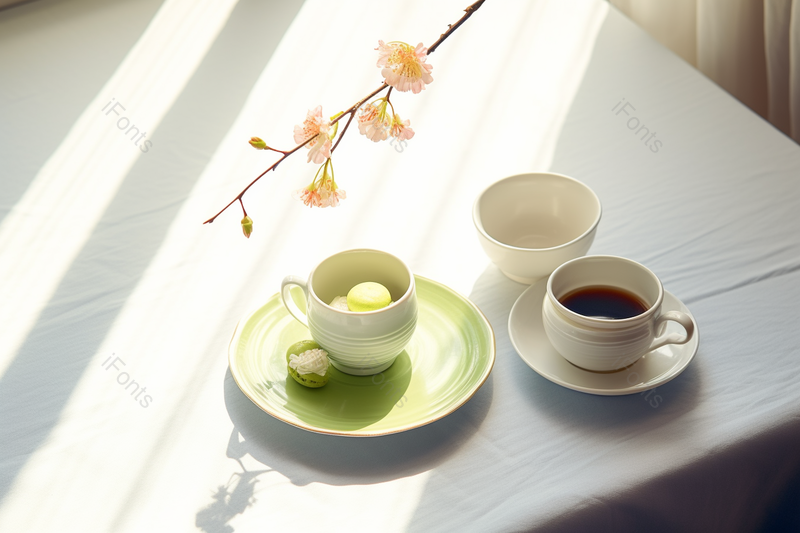 极简西式餐点下午茶马卡龙咖啡,高清,摄影图,摄影图片,图片大全,摄影图免费下载